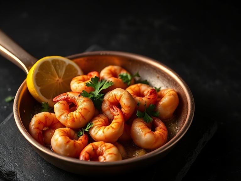 Garlic Shrimp Dish / Tostones
