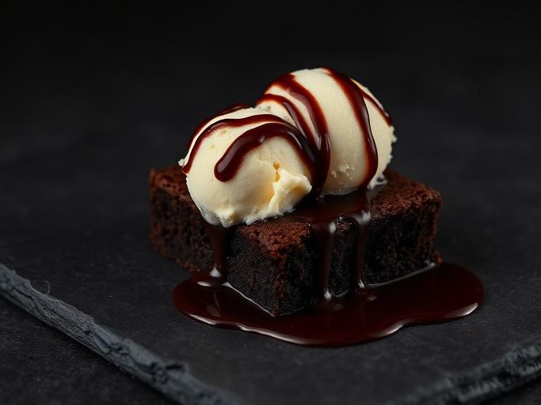 Warm Brownie Alla Mode